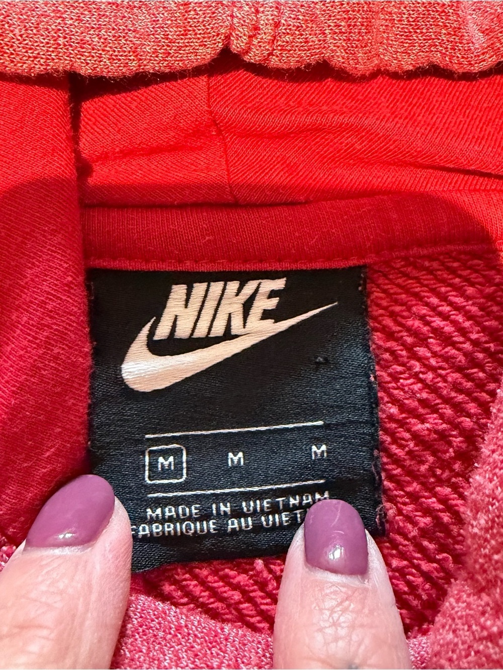 Nike Women's Dusty Red Pullover Hoodie - Size Medium - Picture 3 of 6